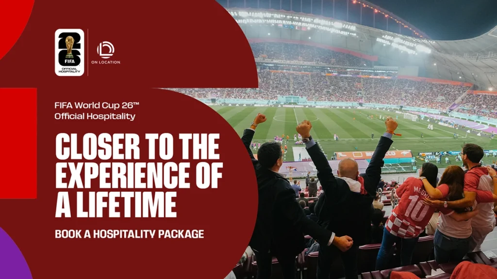 Fans enjoying premium hospitality lounge at FIFA World Cup 26™